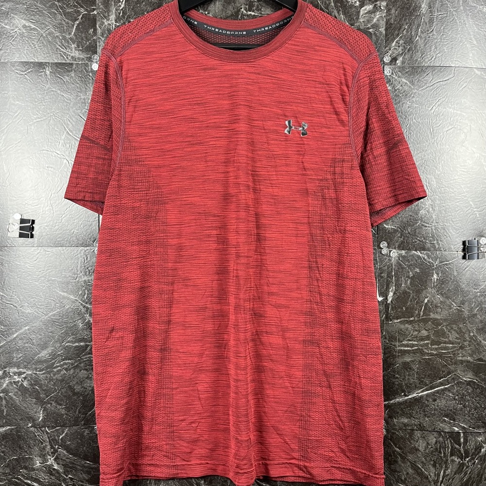 Under Armour Men's Red Threadborne Running Train Shirt XL